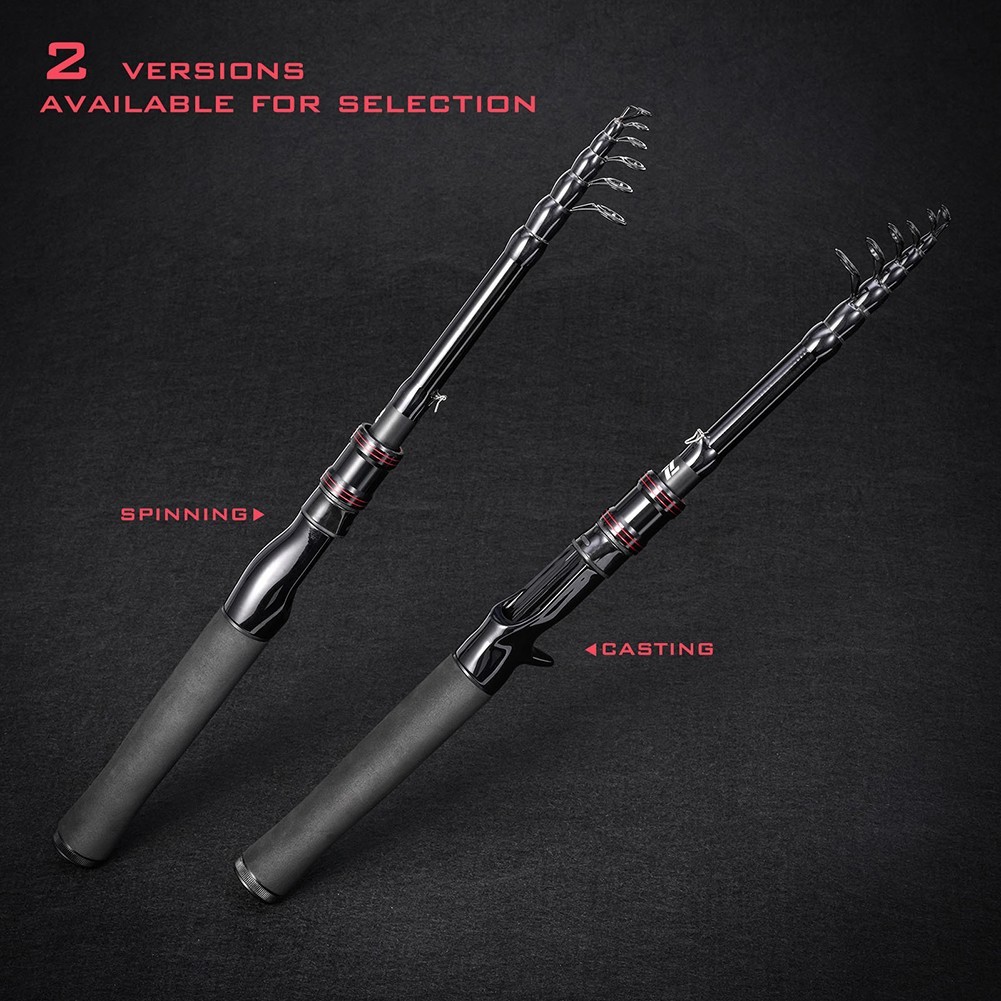 Carbon Fiber Fishing Rod Telescopic Lure Rod Lure Weight Mm Black QTY Pc