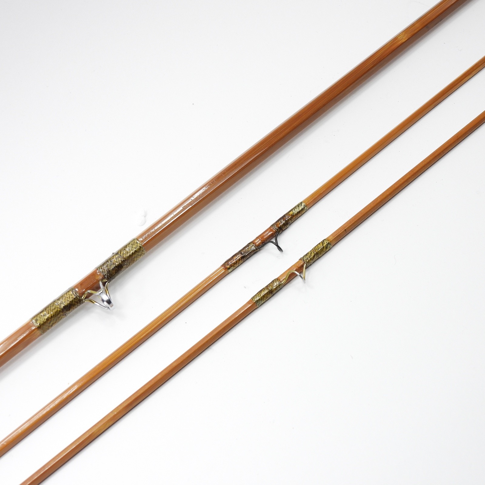 Milwards “Troutmaster” Bamboo Fly Rod. 8’ 10”. 6-7wt. W/ Tube & Sock. England.