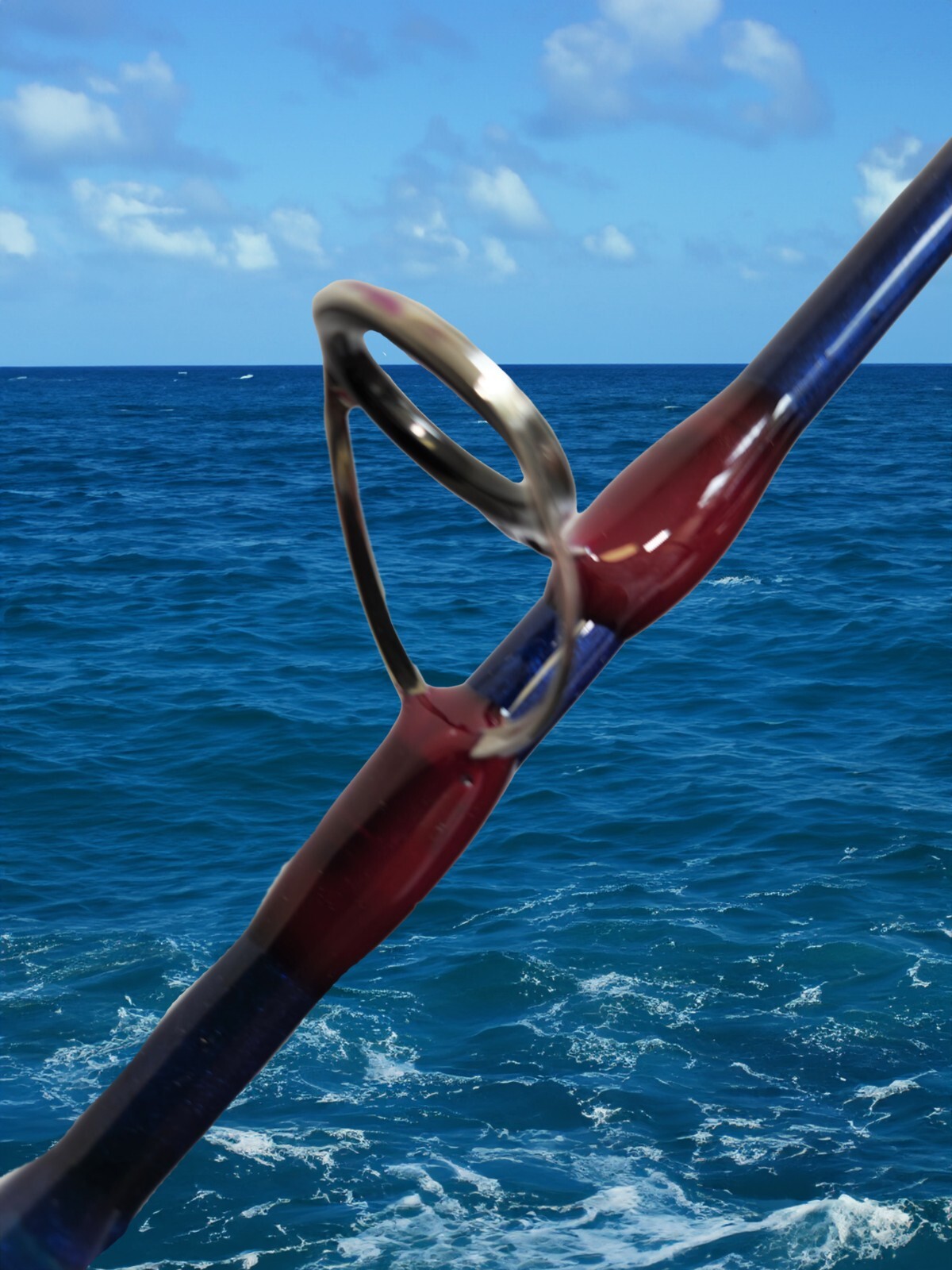 Custom Fishing Rod with Real Alligator Skin Grips and Awesome Paint Job