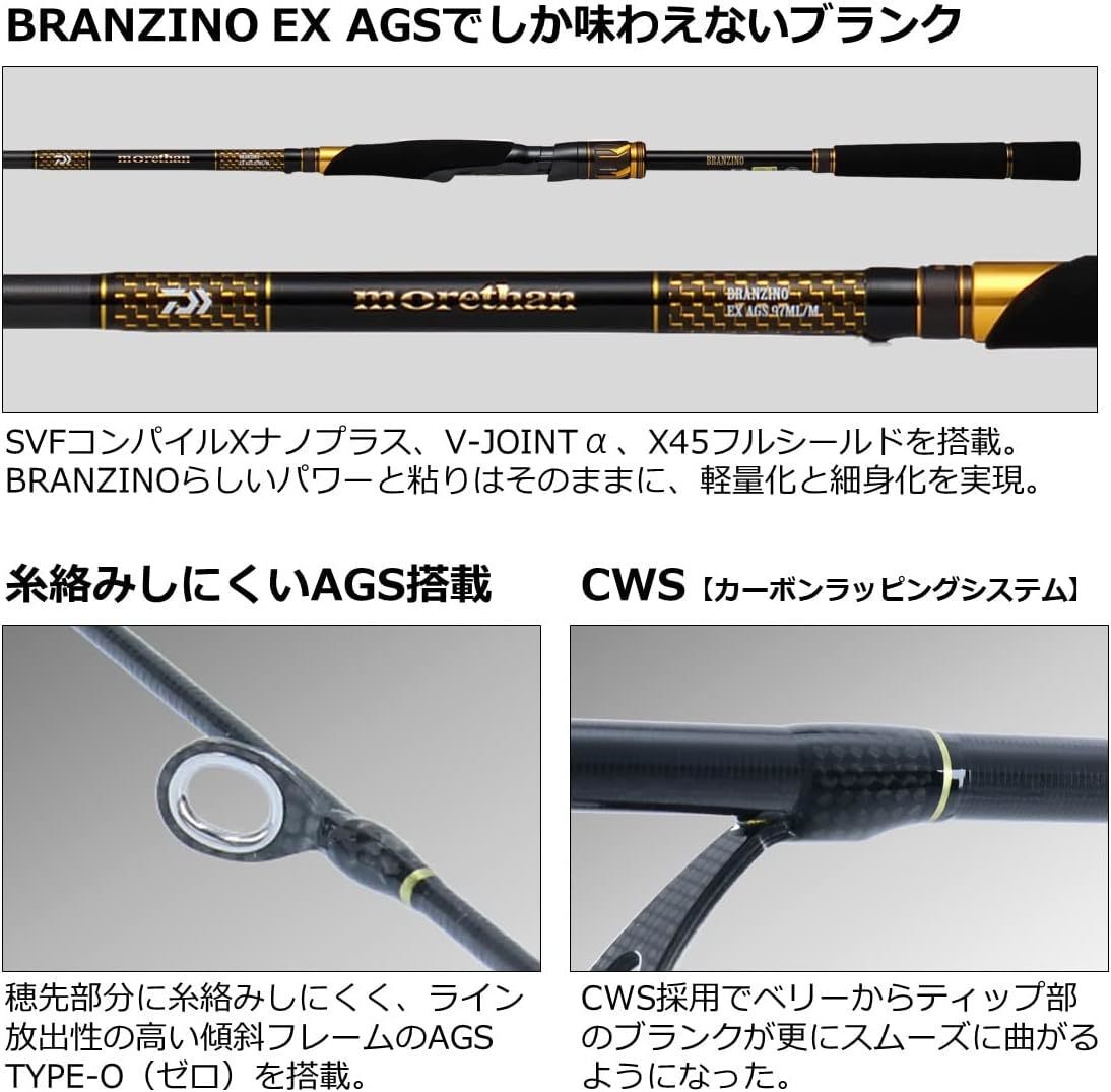 DAIWA SEA BASS ROD MORETHAN BRANZINO EX AGS 2021 model 87ML