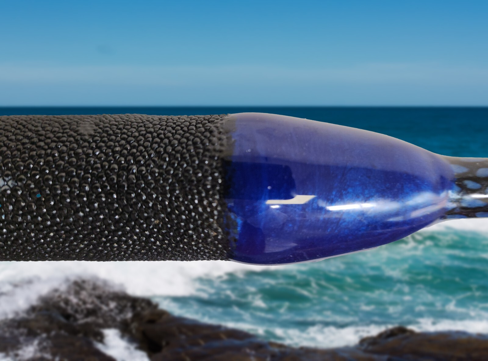 Custom Fishing Rod with Real Alligator Skin Grips and Awesome Paint Job