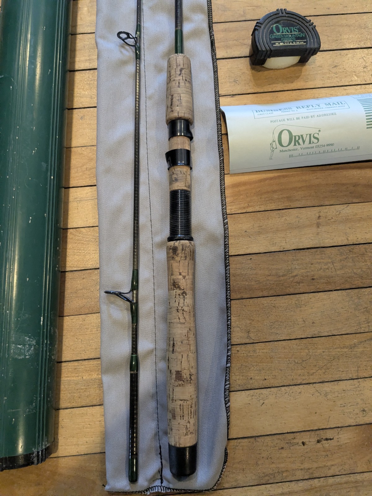 Orvis Green Mountain Series Graphite Spinning Rod 6 Foot 6 Inches Cork Handle
