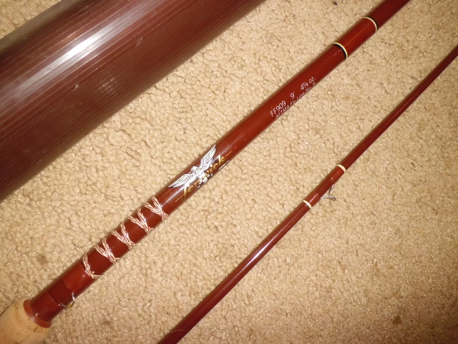 Vintage FENWICK Feralite FF90 9 Fly 9′ Rod made in USA- 9 fly wt. #L217930- MINT