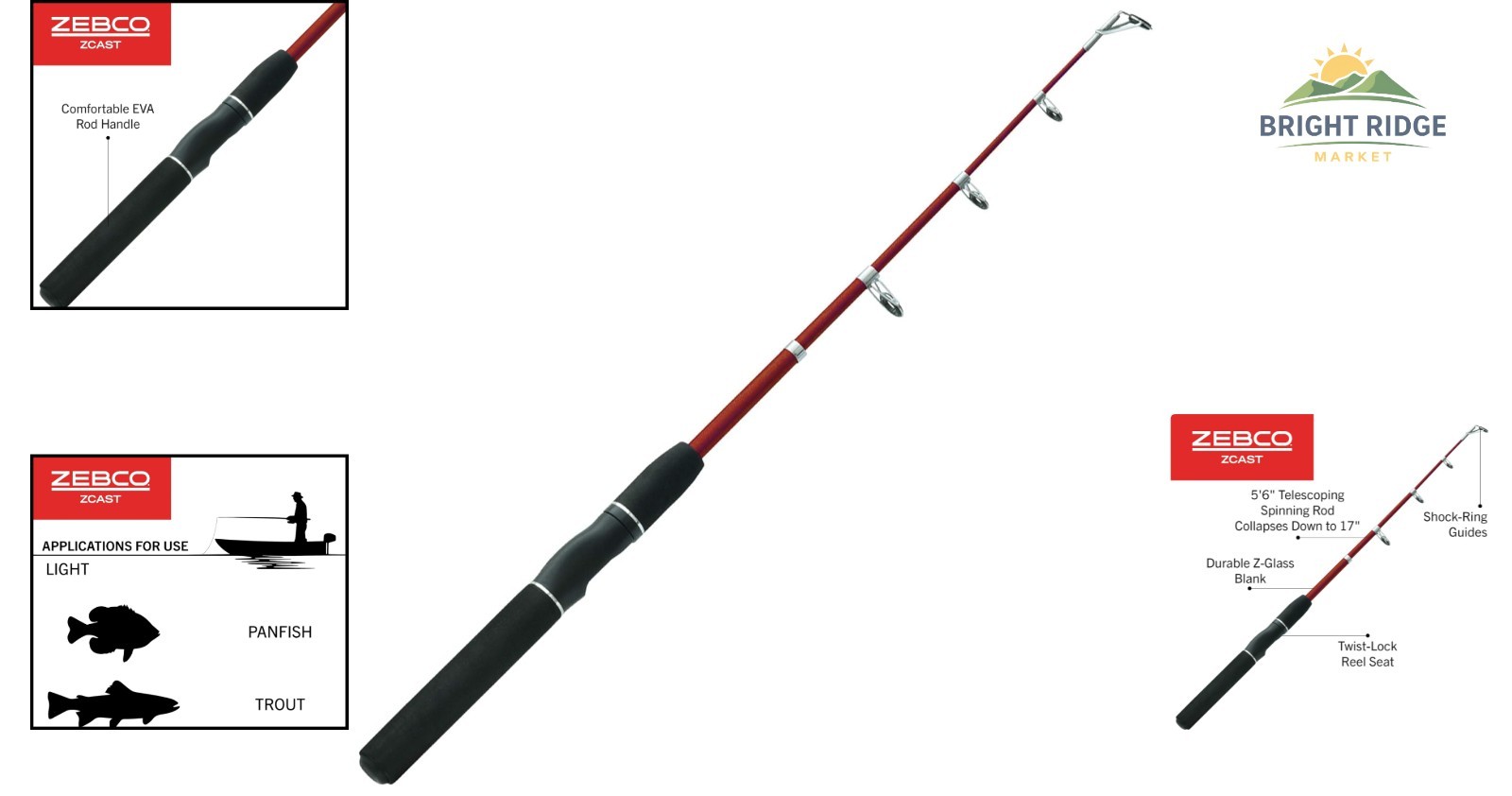 Lightweight Telescopic Fishing Rod for Trout with Medium Power and Easy Storage
