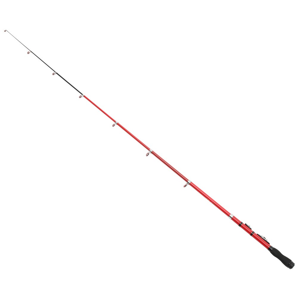 Red Telescopic Rod 1Pc Fishing Compact Scientific Structure Travel