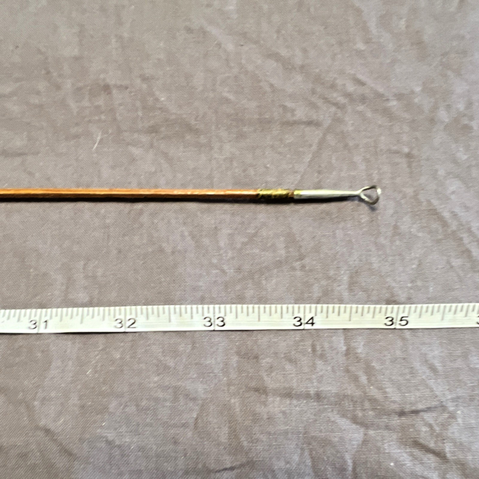 Bamboo Fly Fishing Rod 9ft 3pc Cork Handle Metal Ferrules Vintage