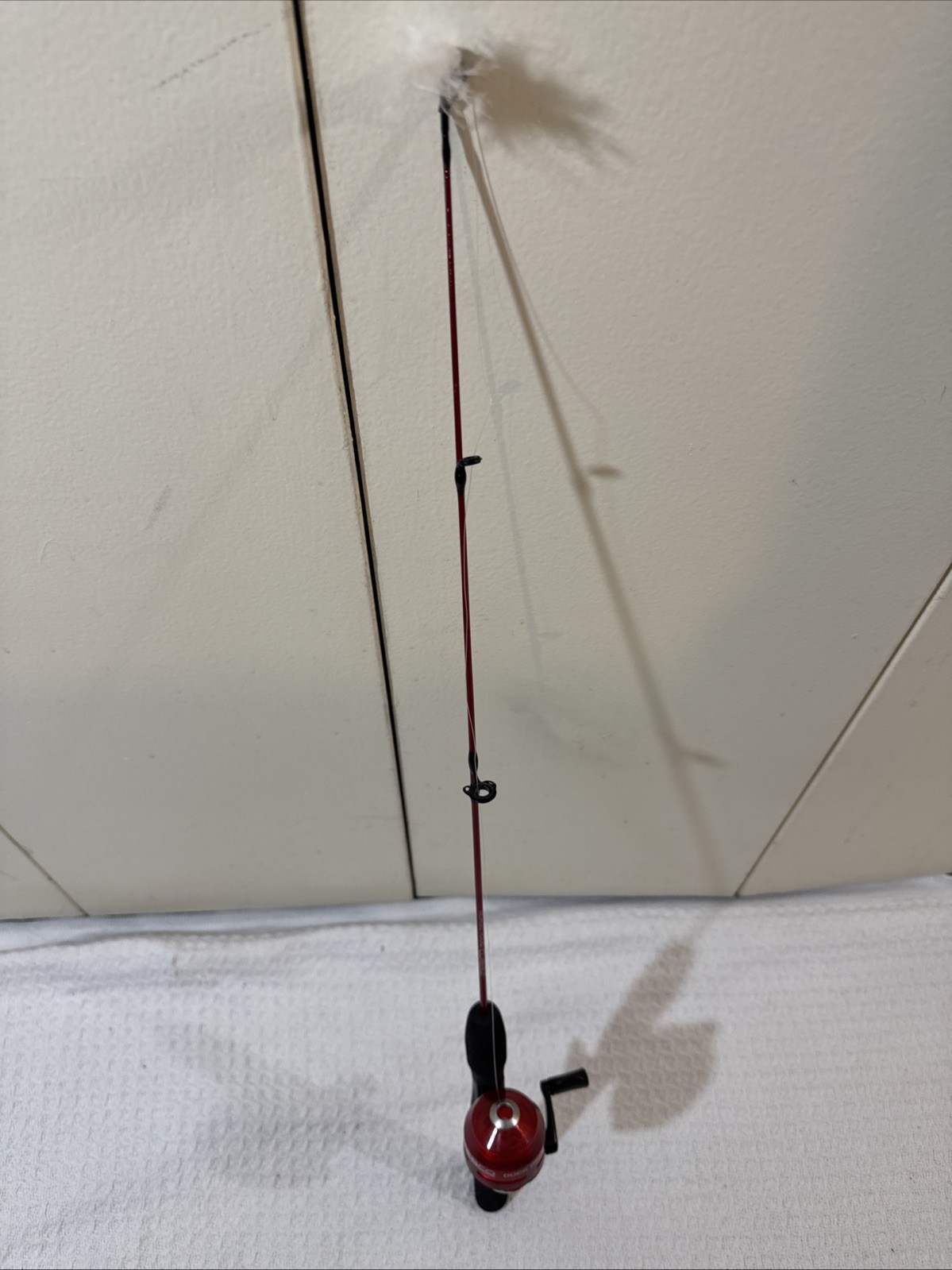 Zebco Dock Demon Red 2Ft 6 Inch Medium Spinning Rod & Reel Combo Fishing Gear