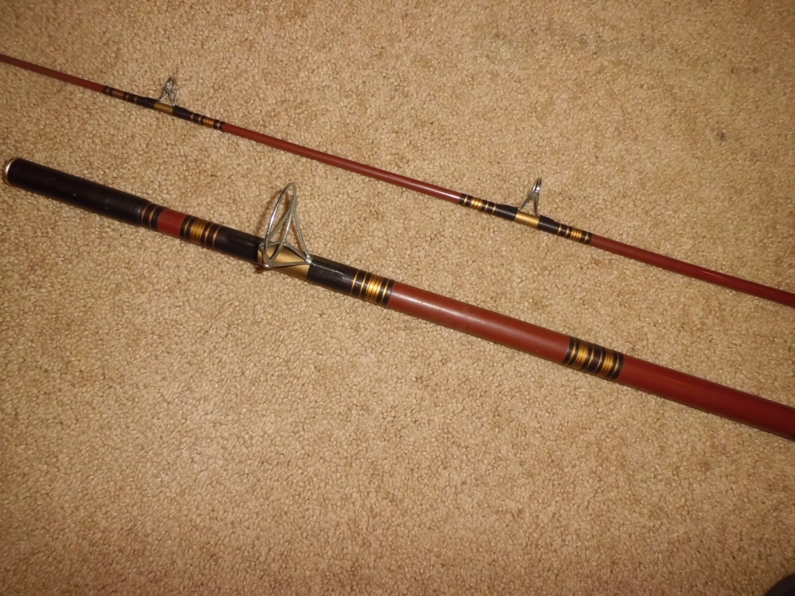 Vintage SPORTSMAN Custom Deluxe Spinning Surf 10′ Rod made USA- 15-25 lb