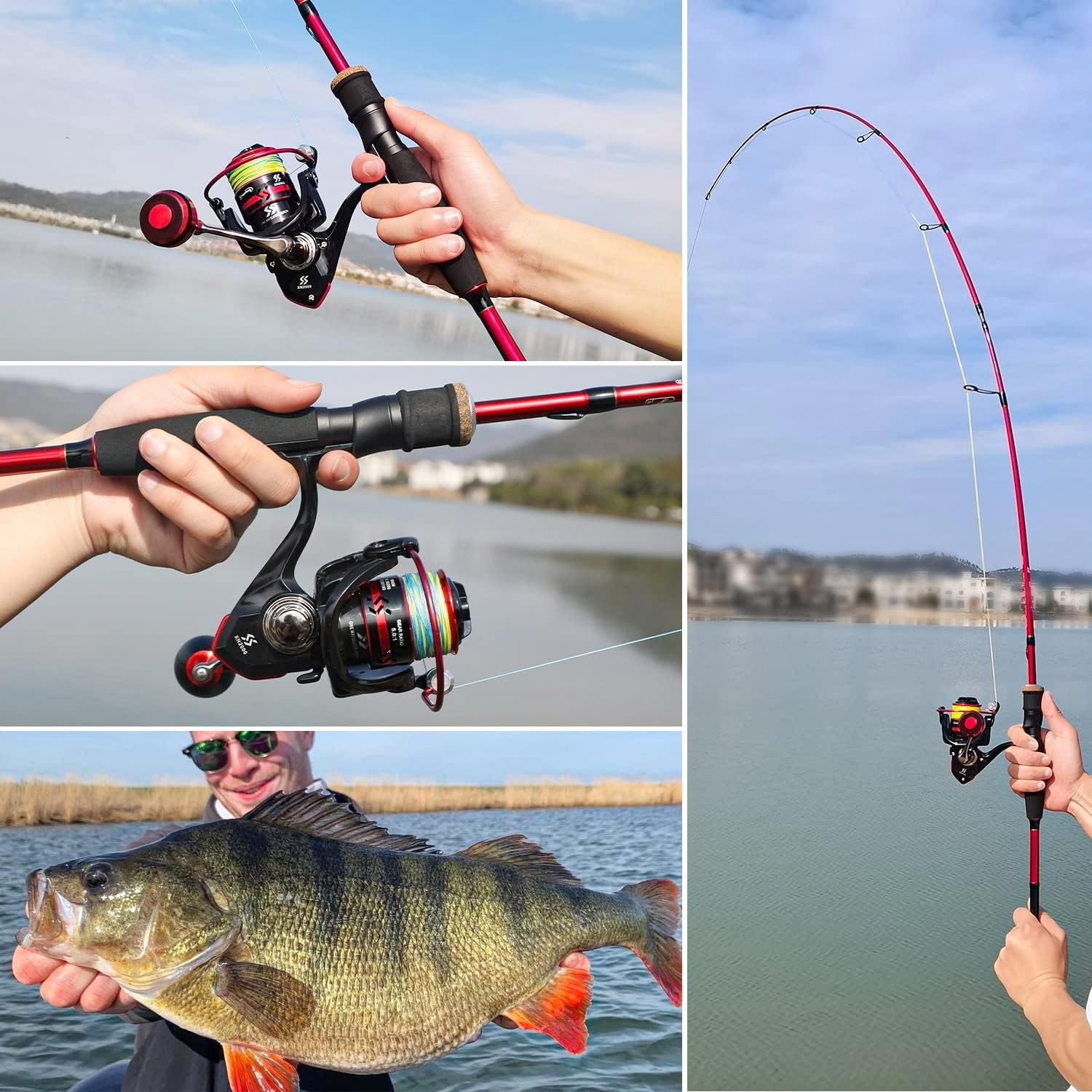Sougayilang Fishing Rod & Reel Combo, 30-Ton Carbon, SS Guides, Twin-Tip