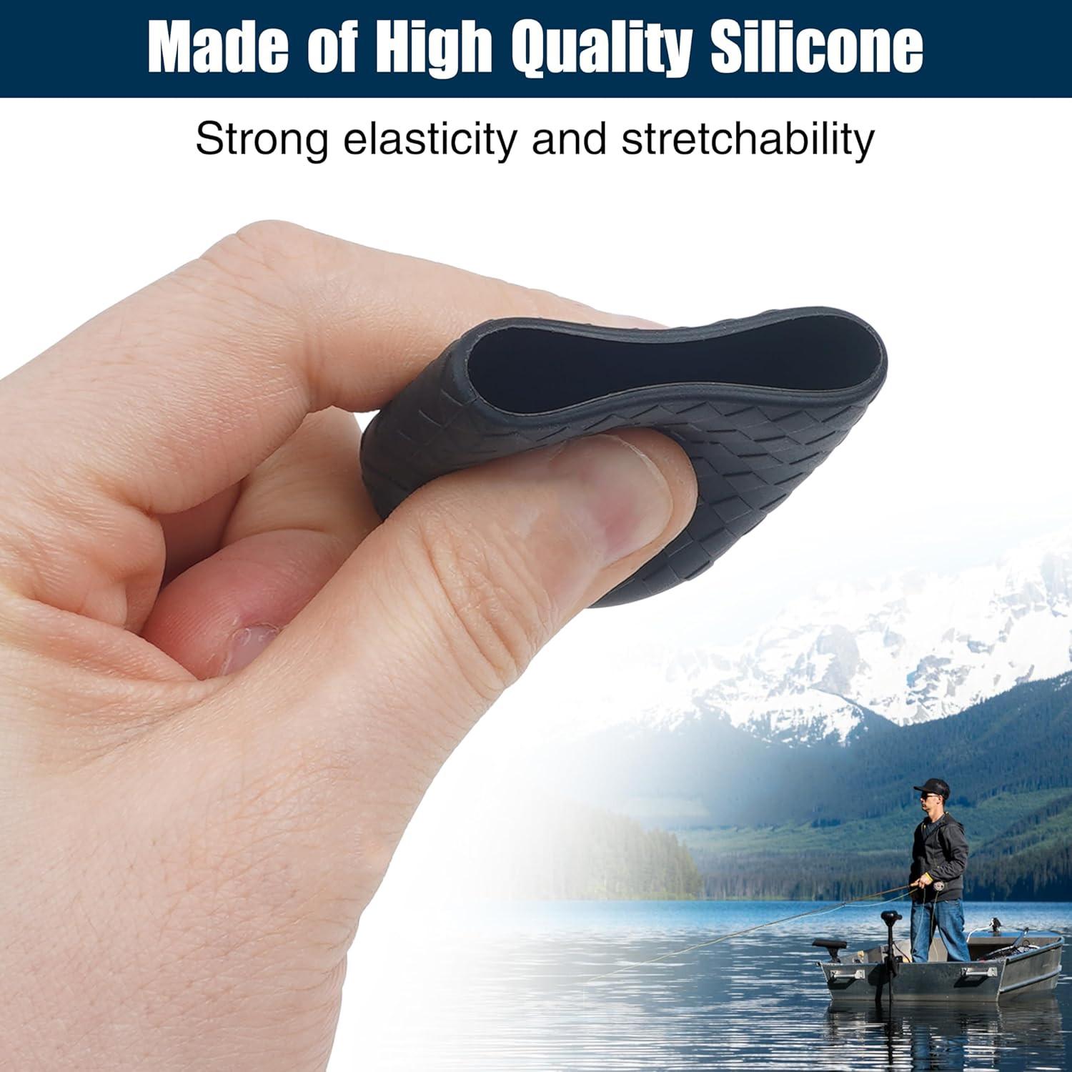 Fishing Rod Butt Cushion, Silicone Fishing Rod Butt Cap End Pole Seat Cushions P