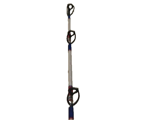 CUSTOM CONVENTIONAL BOAT ROD 7′ RED WHITE BLUE PEARL MARBLE 25-50 LB TURBOS NEW