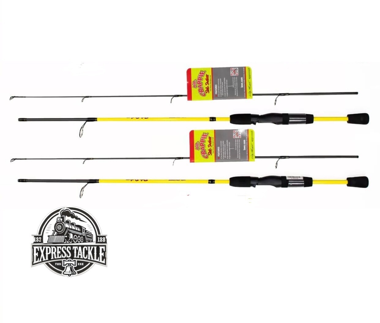 Qty 2 Lew’s 5’6” Mr Crappie Slab Shaker Spinning Rods 2pc