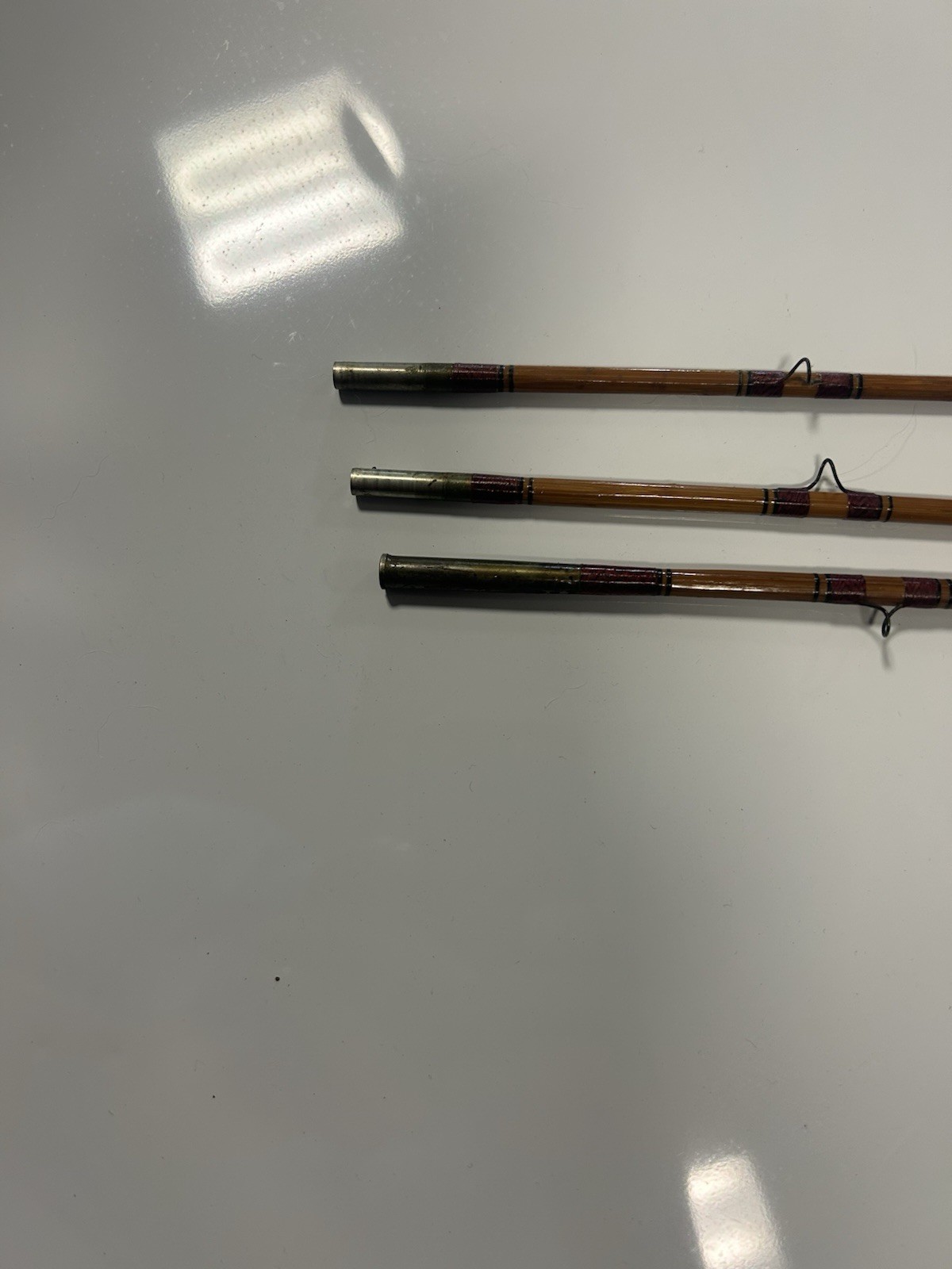 Rare Charles Kent 7’6” Split Bamboo Fly Rod | 3 Piece / 2 Tips | Original Tube &