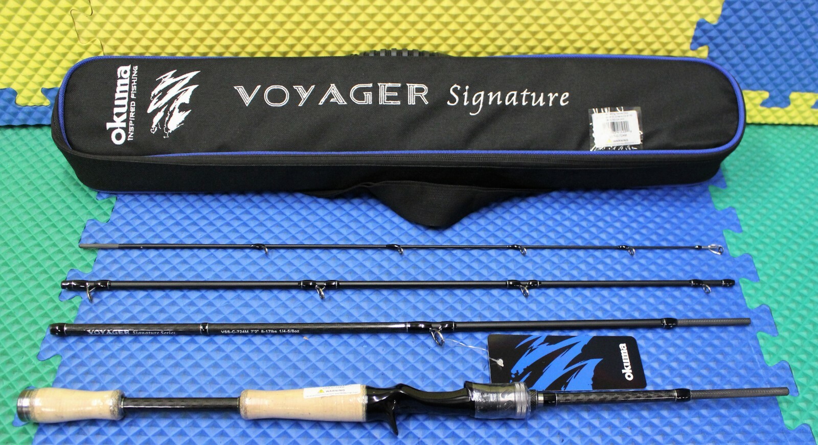 Okuma Voyager Signature Freshwater Rod 7′ 2″ Medium 4-Pc W/Soft Case VSS-C-724M