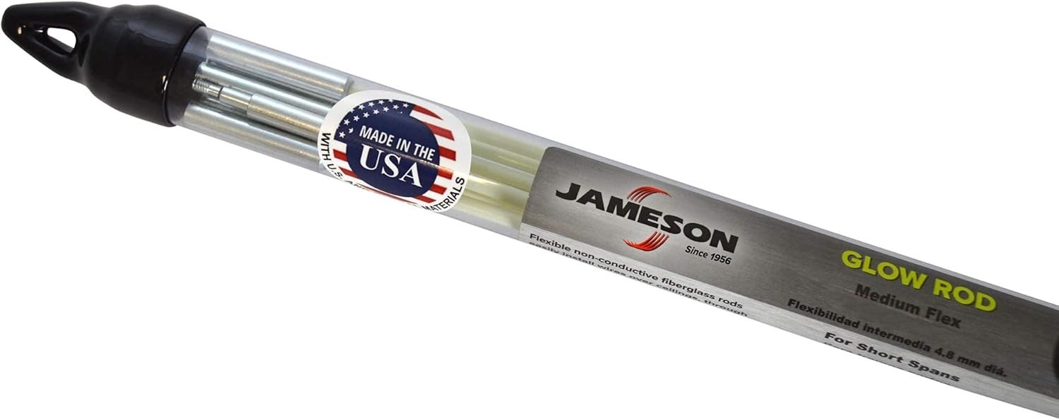 Jameson 35” Fiberglass Glow Rod Kit: Ultimate Fly Fishing Gear for Trout & Bass
