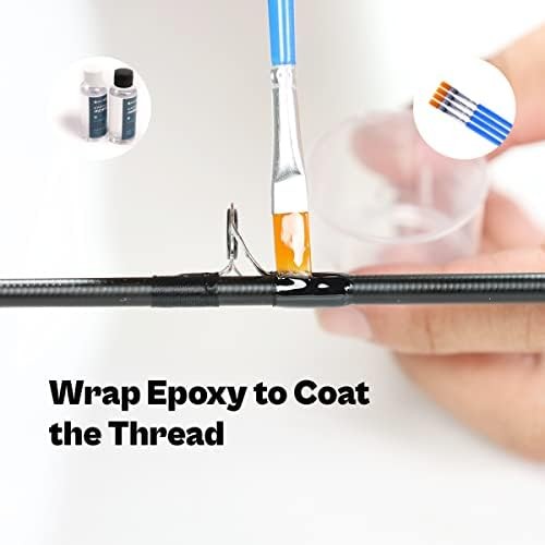 OJYDOIIIY Fishing Rod Repair Kit with Epoxy Glue, Wrapping Thread, Clipper, and