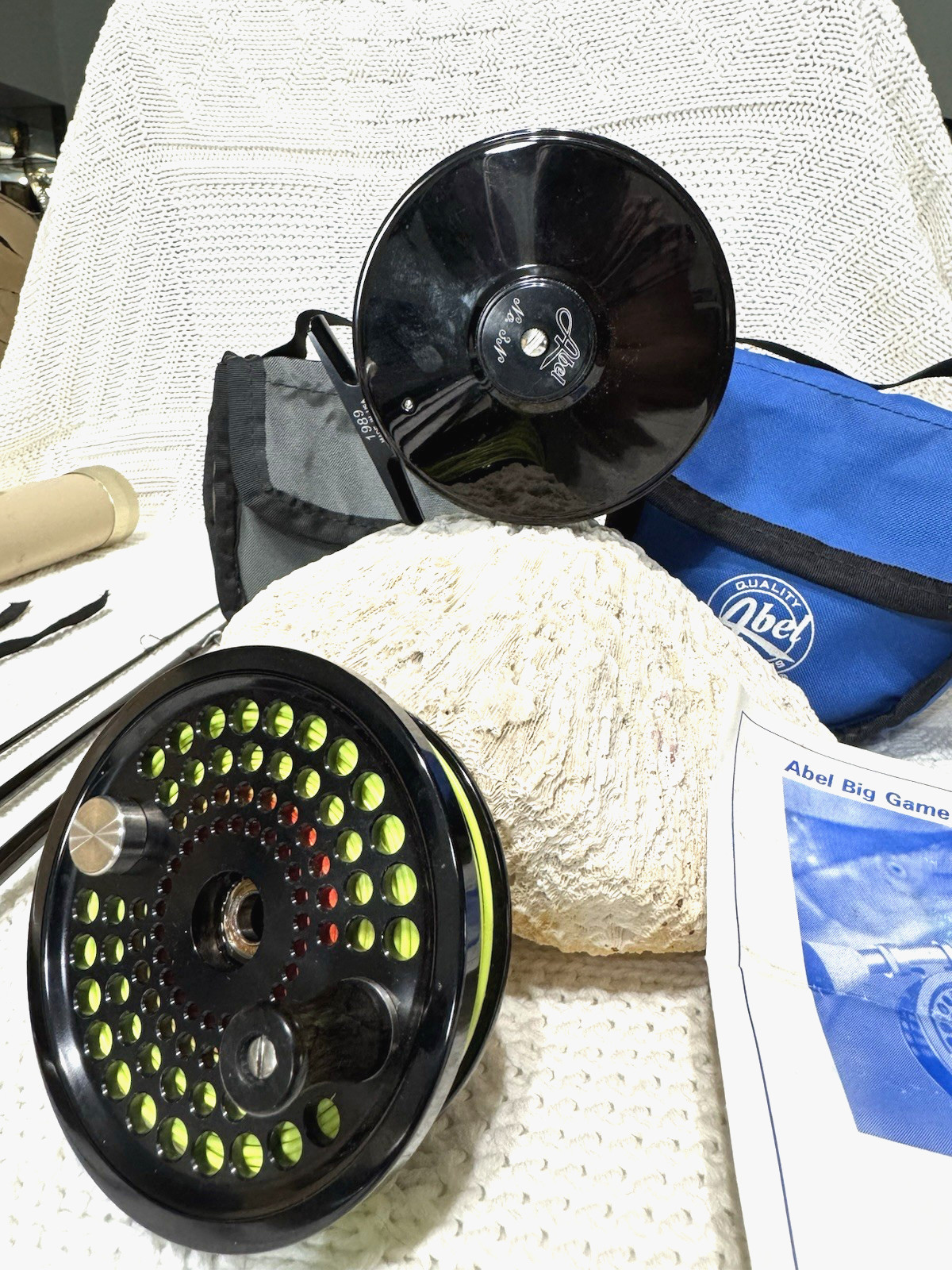 Vtg Sage Graphite III-3RPLX 9′ Able Big Game 3N Reel Extra Spool & Lines Unused