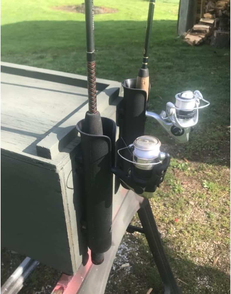 Fishing Rod Holder Stainless Steel Rail Mount Marine Boat Truck Kayak Crate Tube