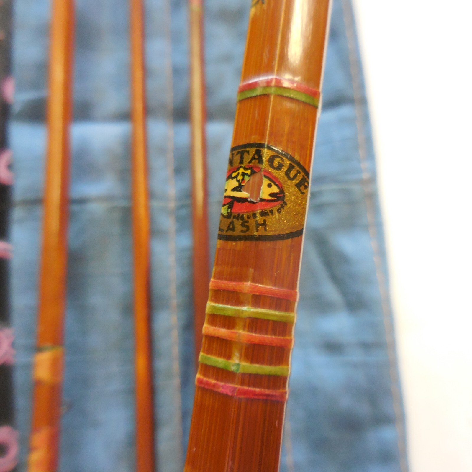 MONTAGUE FLY ROD FLASH 8 1/2ft BAMBOO 3 JOINTS MED EXT TIP Mint