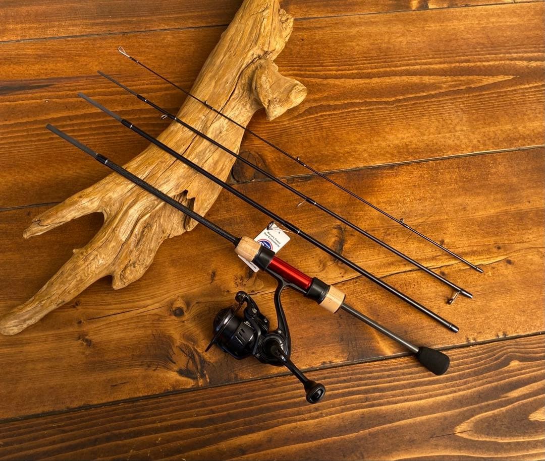 Ajing Rod Set 4-Piece Carbon Guide, 6ft/183cm, Versatile for Trout & Bass
