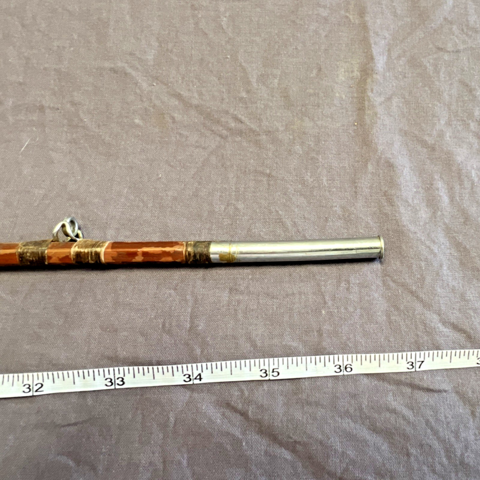 Quality Tackle Bamboo Fly Fishing Rod 9ft 3pc Cork Handle Metal Ferrules Brown