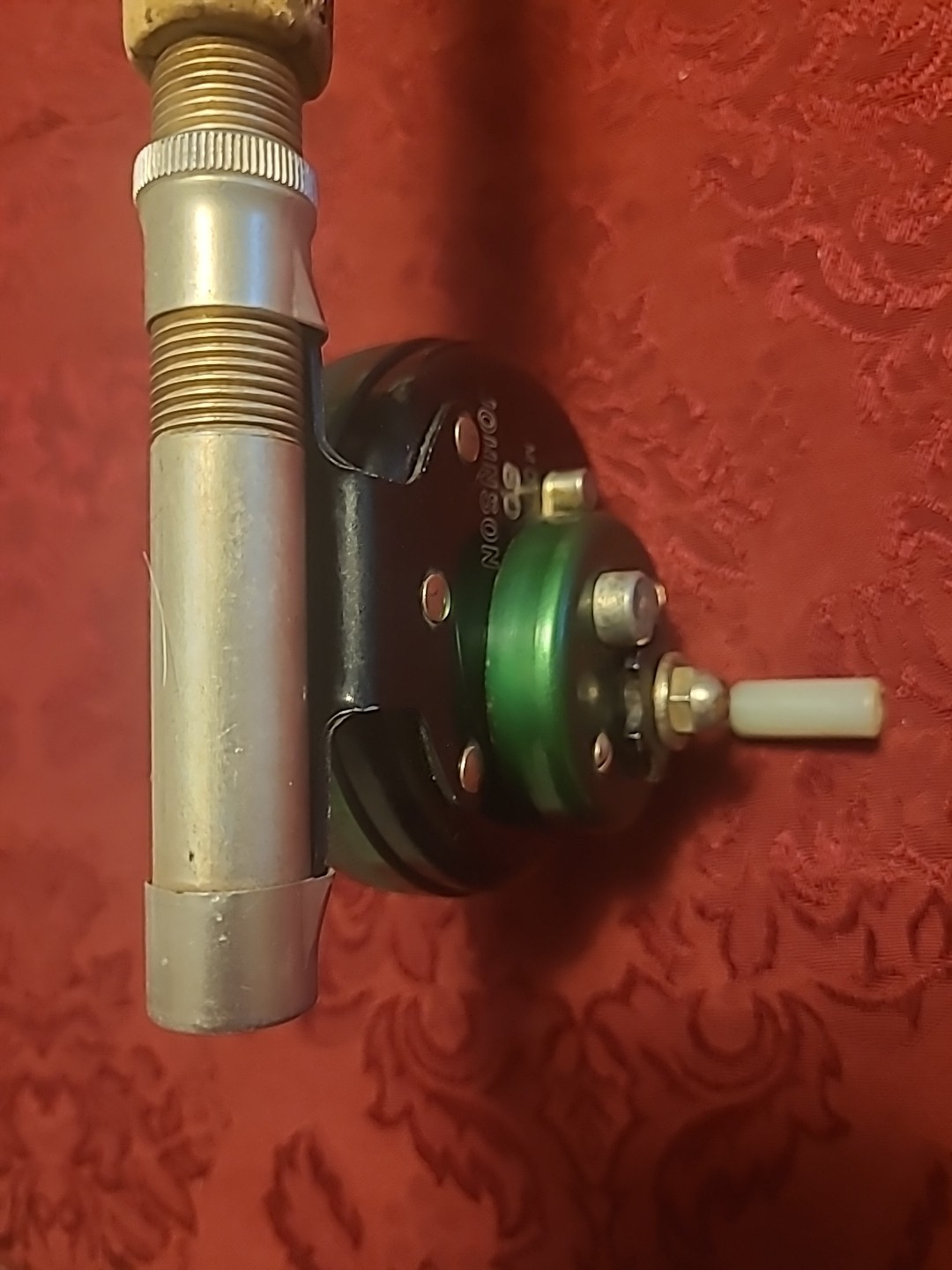 Vintage Heddon Vicount Custom Rod 2 Pcs #8007-8 1/2 Feet w JOHNSON #80 Reel
