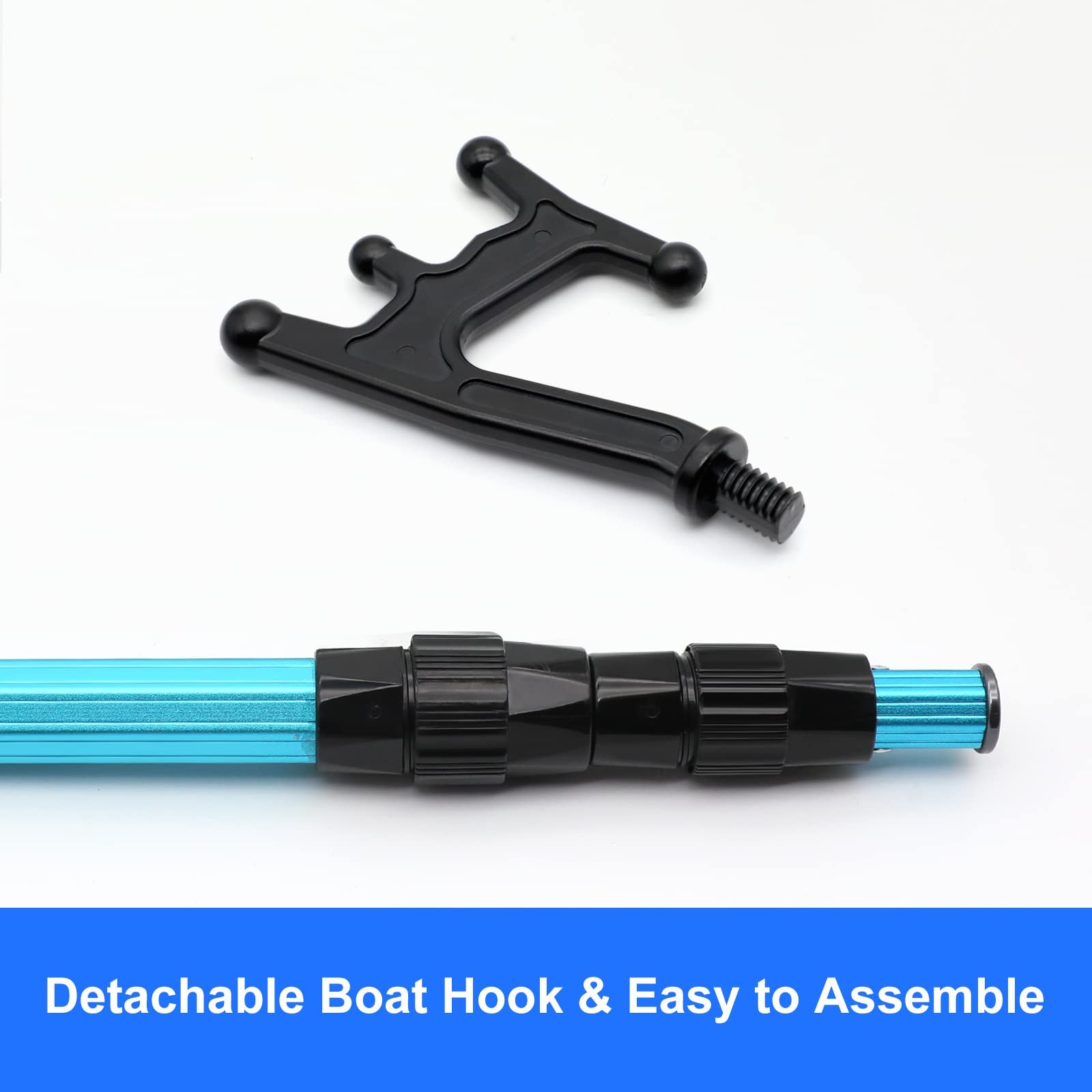 Boat Hooks Docking with Telescopic Pole,Floating,Durable,Rust-Resistant Boating