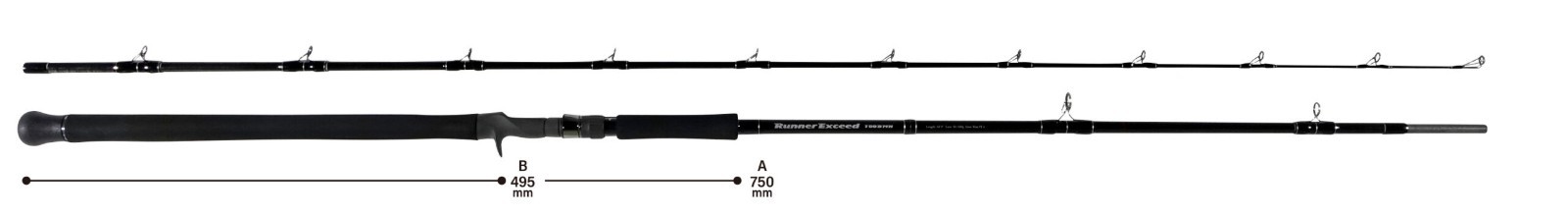 Ripple Fisher Runner Exceed 100BMH Bait Model Shore Casting Fishing Rod