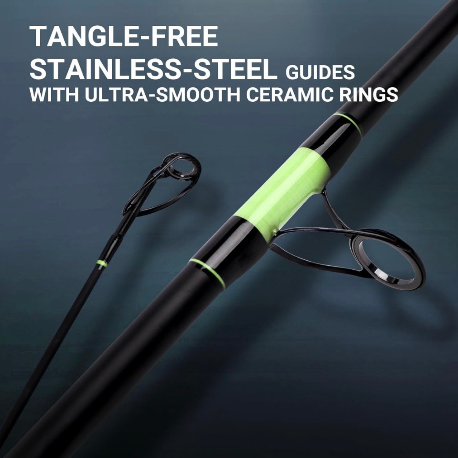 Fiblink 10’6″ Surf Fishing Rod 3 Piece Carbon Fiber Spinning Saltwater Travel