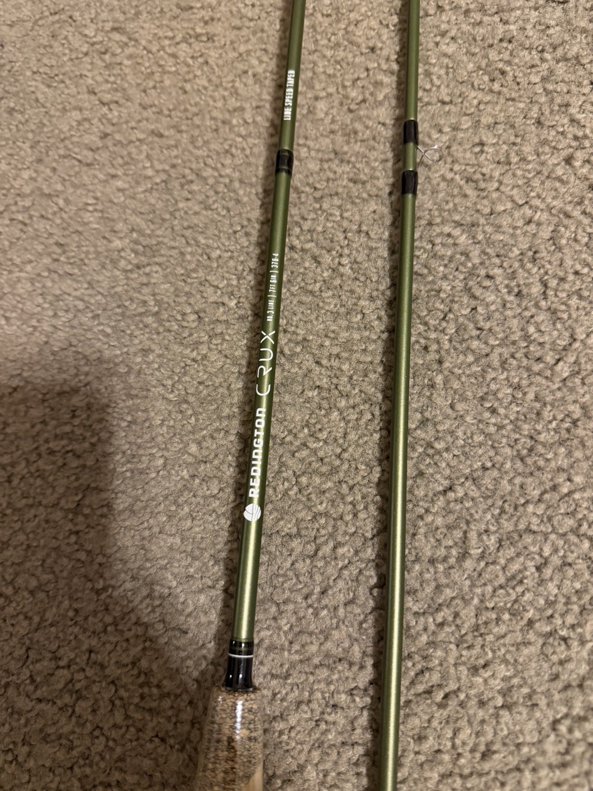 Redington Crux 376-4 Fly Fishing Rod 3wt 7ft 6in Green 4pc with Rod Tube