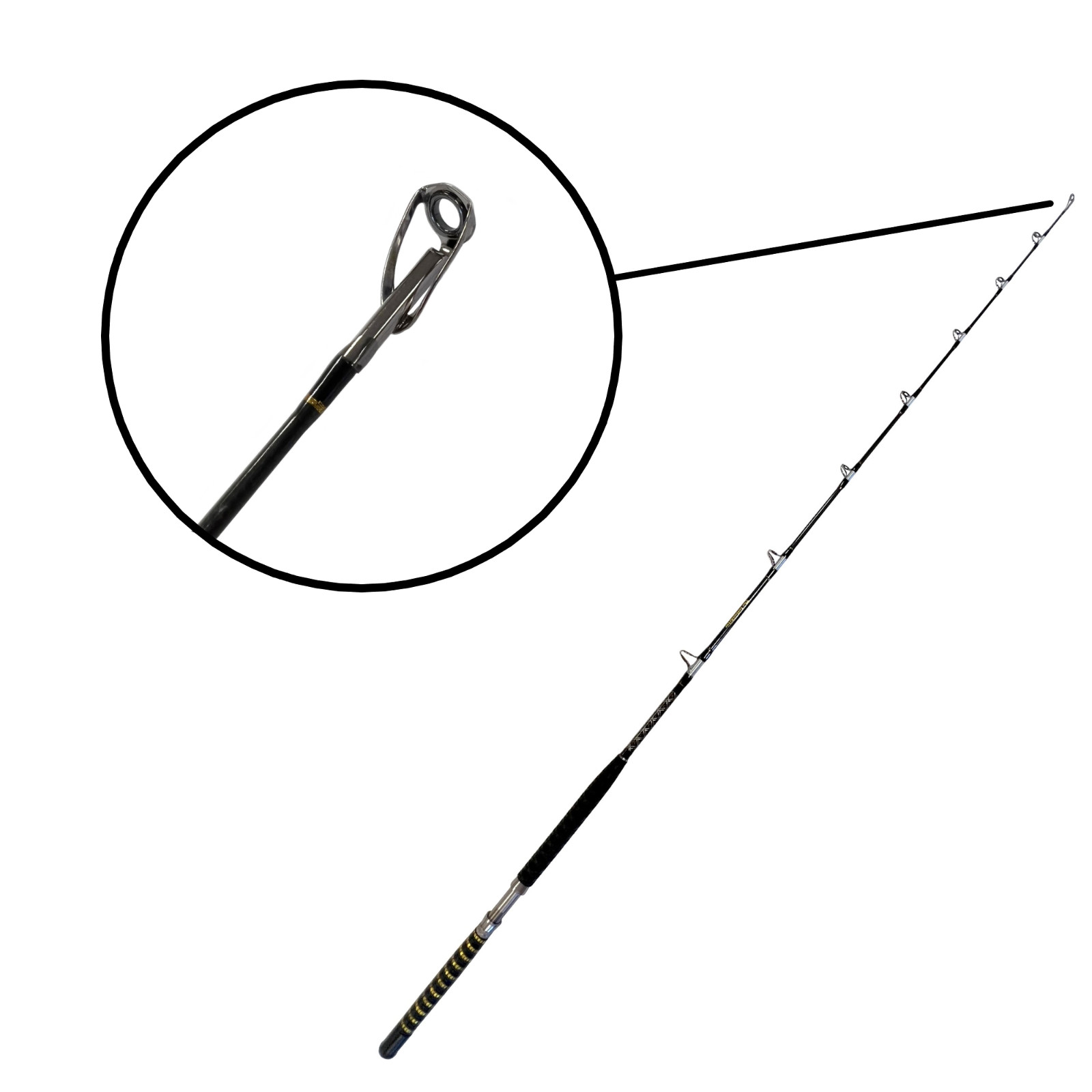 EatMyTackle Intimidator – 6ft. 10in. Fishing Rod | 30-50 lb. Heavy/Fast Action