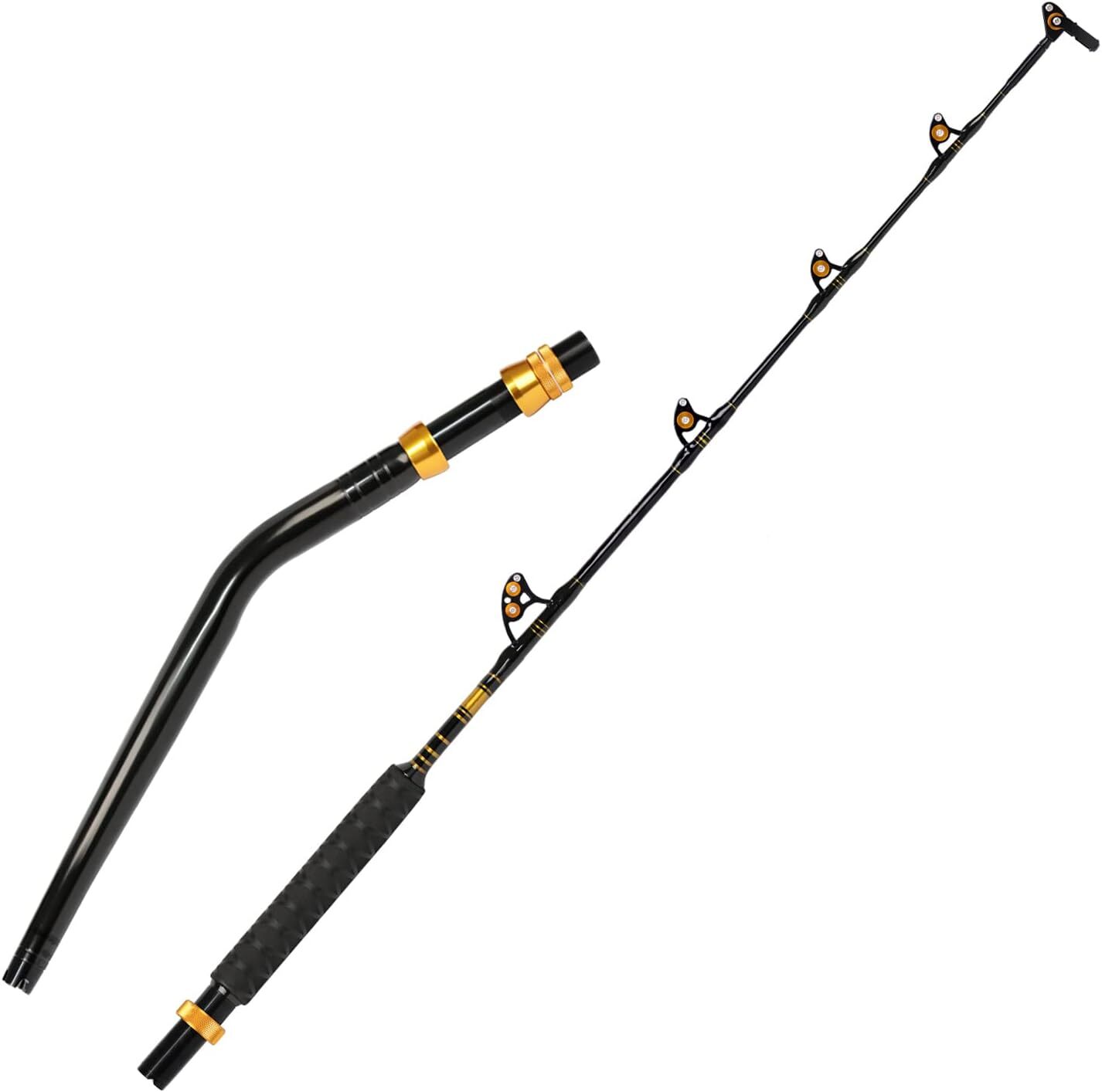 Bent/Straight Butt Trolling Rod 2PC Saltwater Offshore Roller Boat Fishing Pole