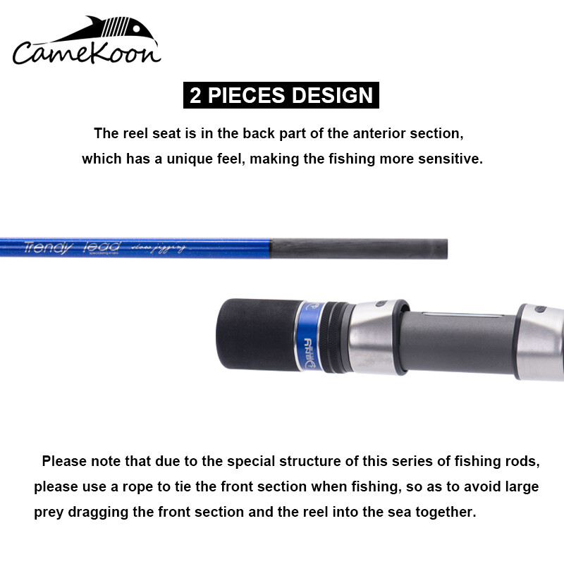 CAMEKOON 6’07”,6’23” Snakehead Bass Sea Fishing L M ML MH Power Slow Jigging Rod