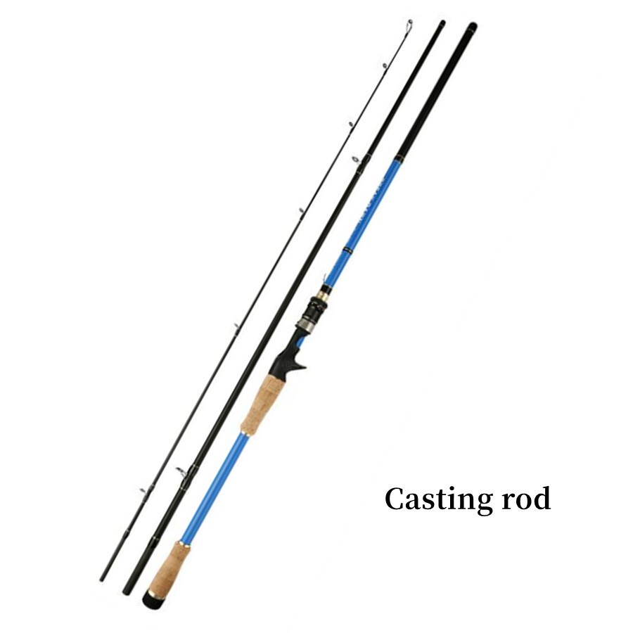 Fishing Rods Carbon Fiber Spinning Casting Rod 1.8-2.7m Fishing Pole 3 Sections