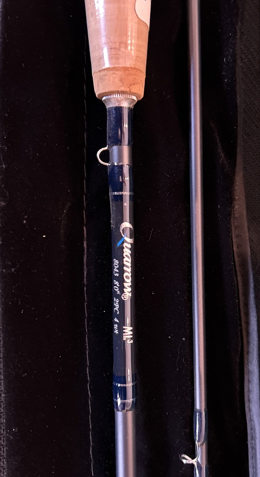 Quarrow Ml3 8043 8 2pc 4 weight Fly Rod built on G loomis GLX blank