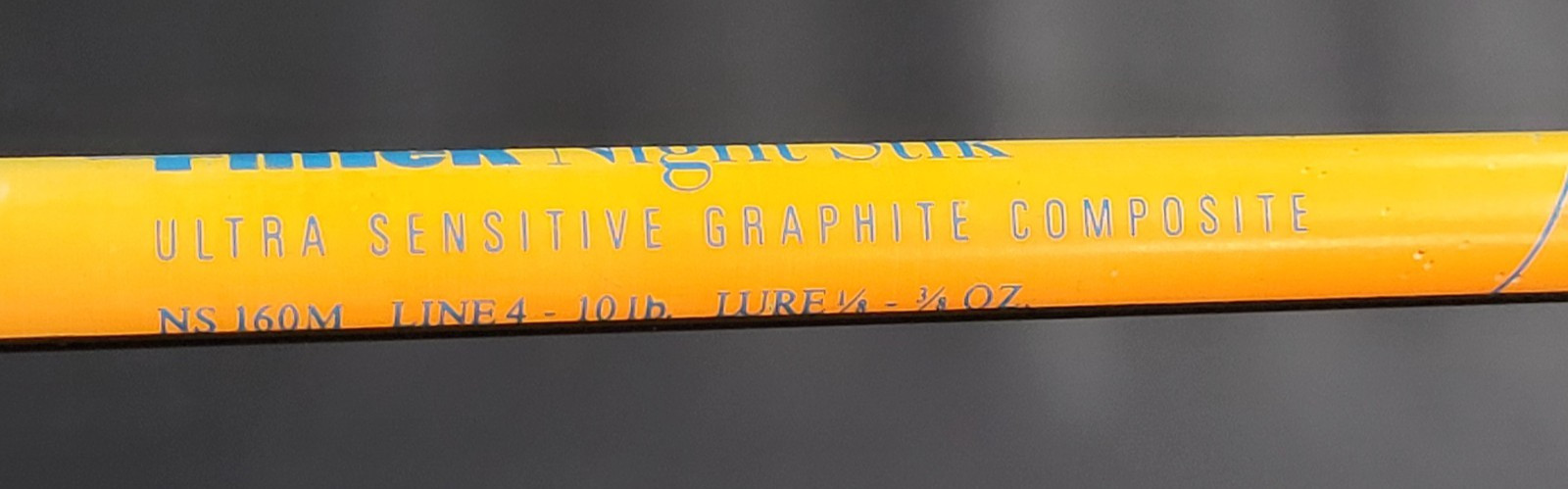 Vintage Ryobi Fintek Night Stik 1-Piece Spinning Rod, Model NS 160M, Graphite