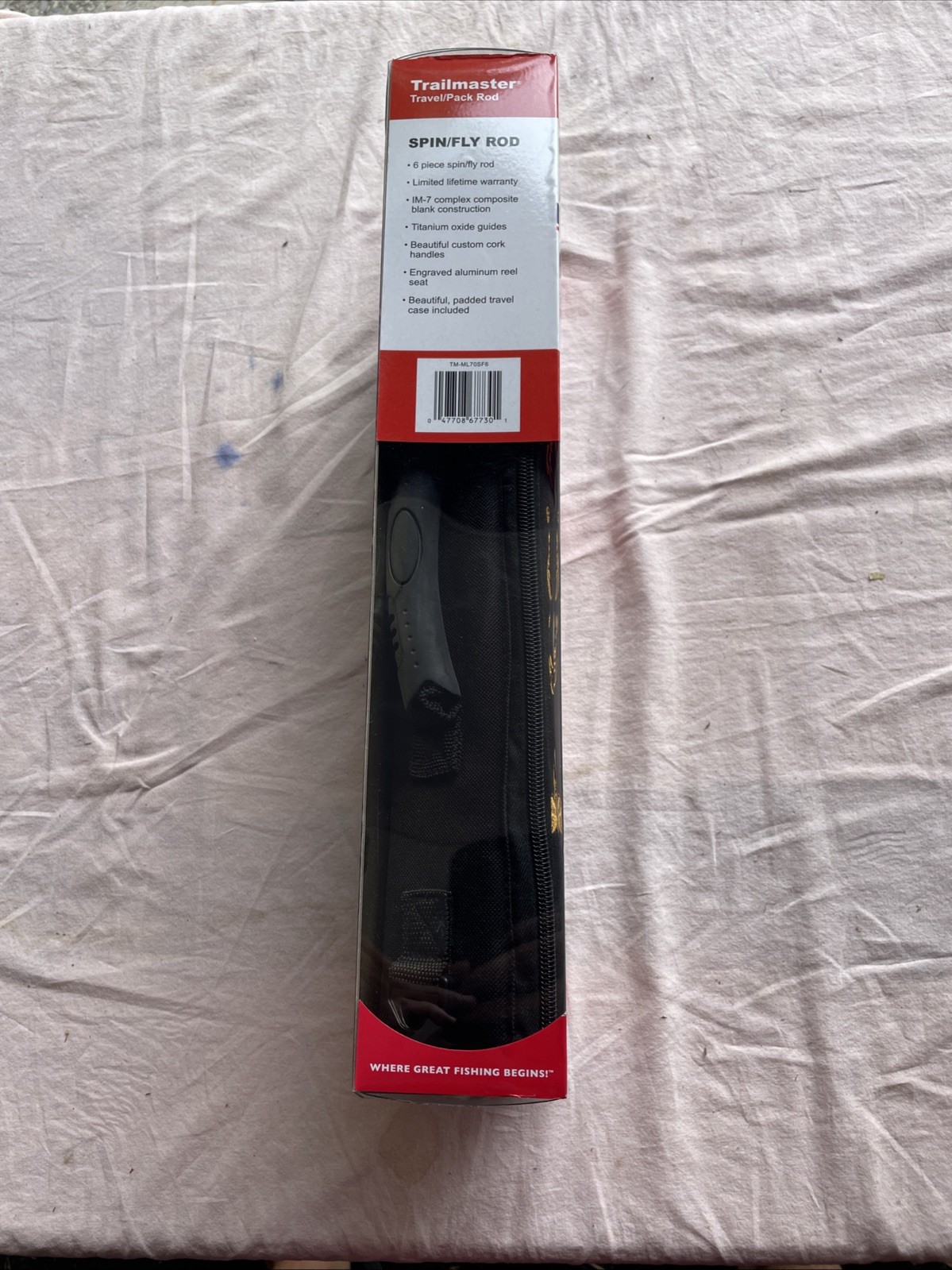 NEW Eagle Claw Trailmaster 7’ Spin Fly Travel Rod Multi Piece Pack Pole Case NIB