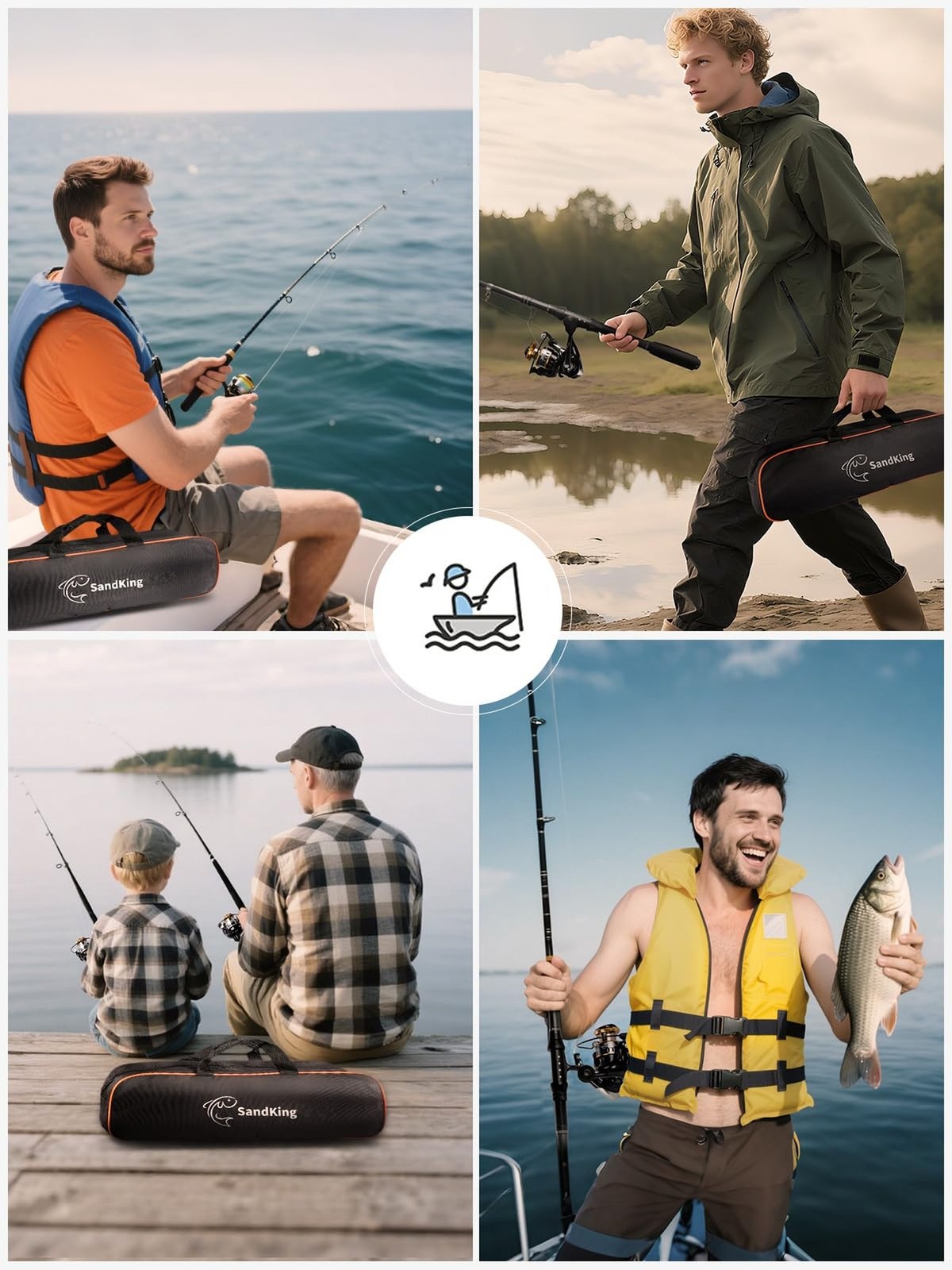 Fishing Pole Kit, Carbon Fiber Telescopic Fishing Rod and Reel Combo with Spi…