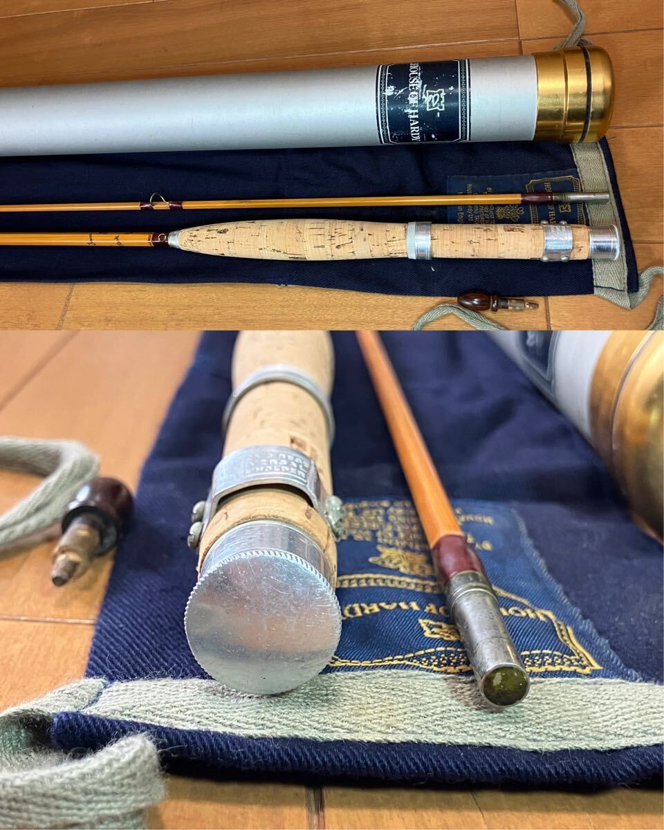 Old Hardy Paracona Bamboo Rod The CC De France 8′ 245cm #5 Fly Rod Fishing 2134