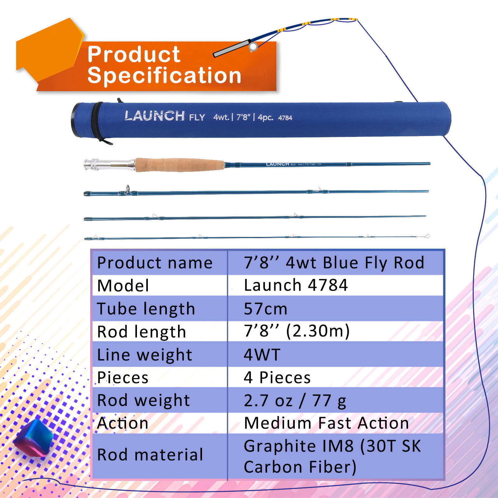 Maxcatch Kids Youth Teenager Fly Fishing Rod 6’6” 2WT / 7’8” 4WT & Rod Tube