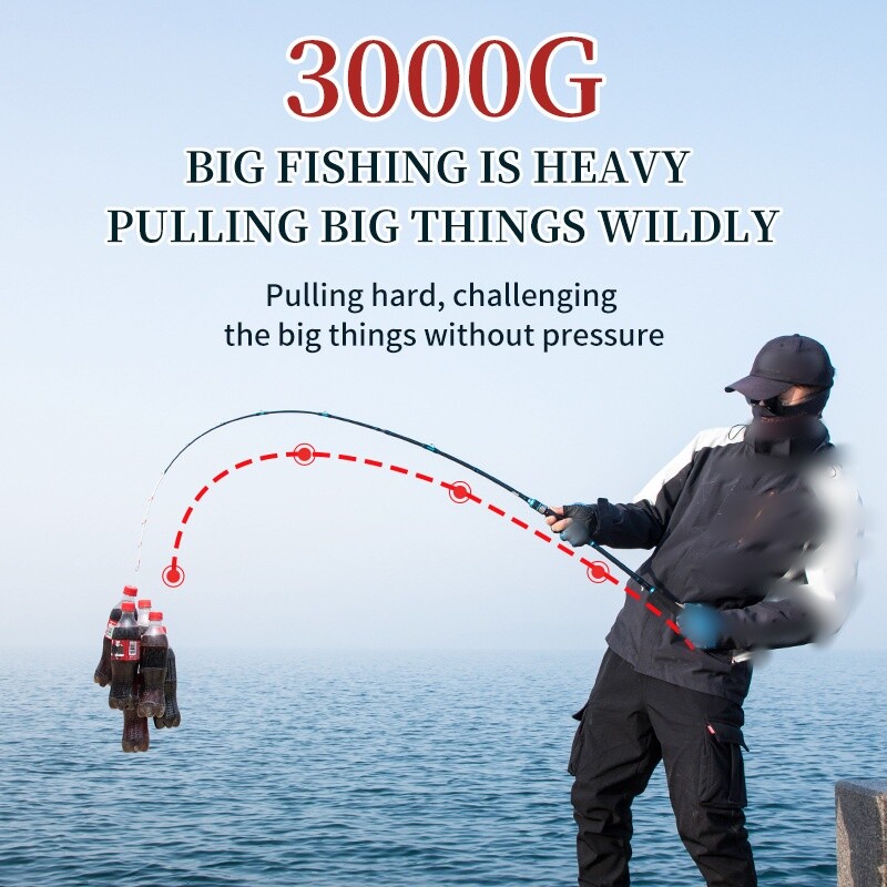Boat Fishing Rods 1.65m/1.8m Carbon Fiber Spinning Casting Rod 2 Section Shore