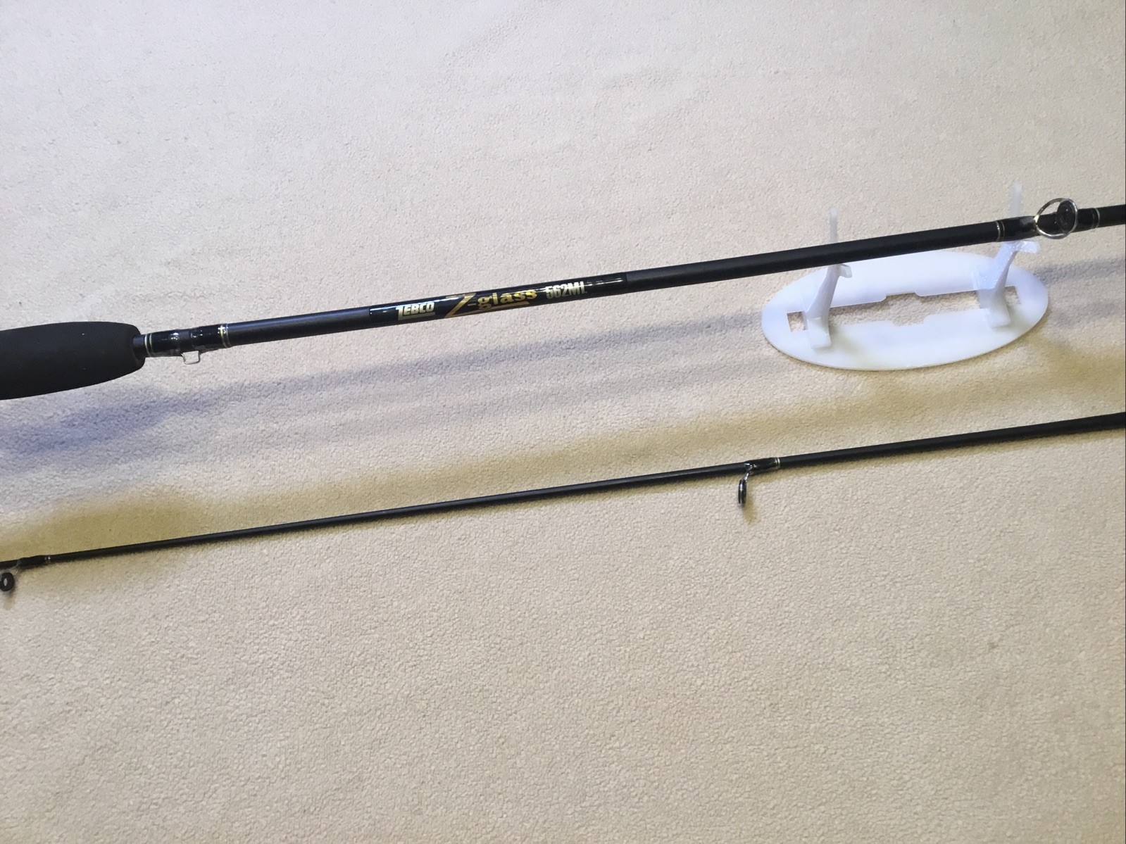 Zebco Z-glass 562 ML 2 Piece Bait Cast Fishing Rod Zac-562ML 5’6” Med Light.