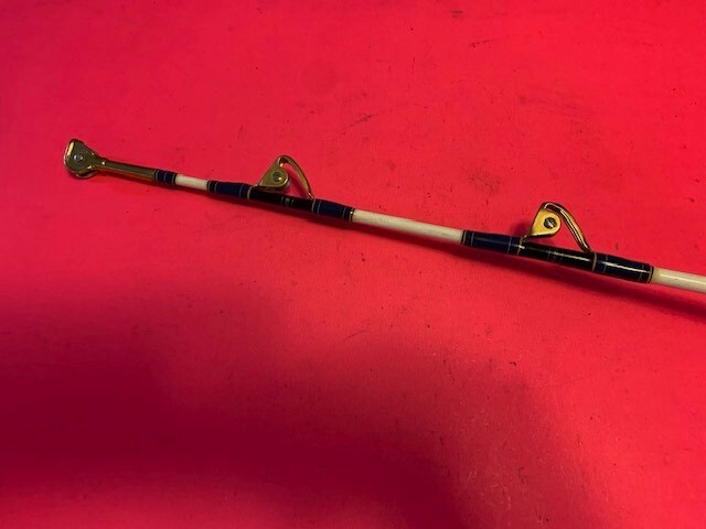 CUSTOM SABRE 6455XXH 5 FOOT 9 INCH 50 TO 120 POUND RATED TROLLING FISHING ROD