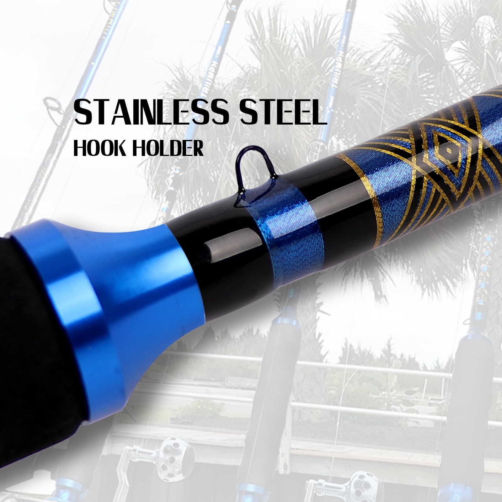 Saltwater Graphite Jig Jigging Spinning Fishing Rod Deep Sea Jig Pole