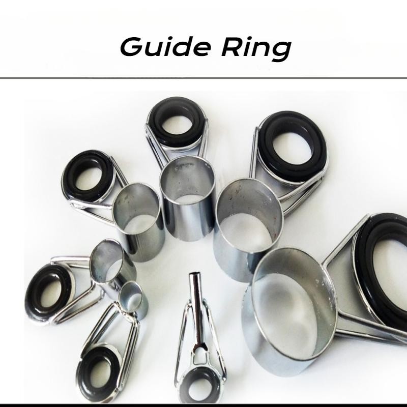 1set High Carbon 7 Packs Sea Rod Accessories Carbon Steel Section Guide Ring Acc