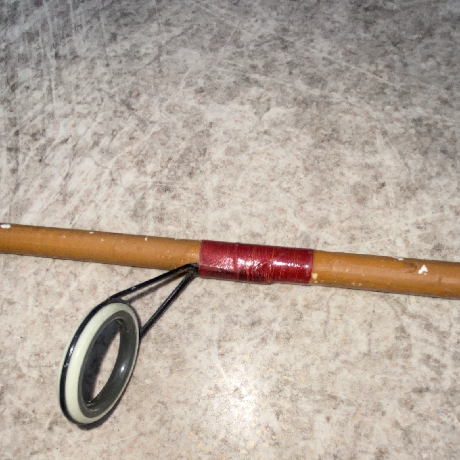 Herters103-He 6’7” Spinning Rod Fiberglass 2pc Cork Handle Brown/Red