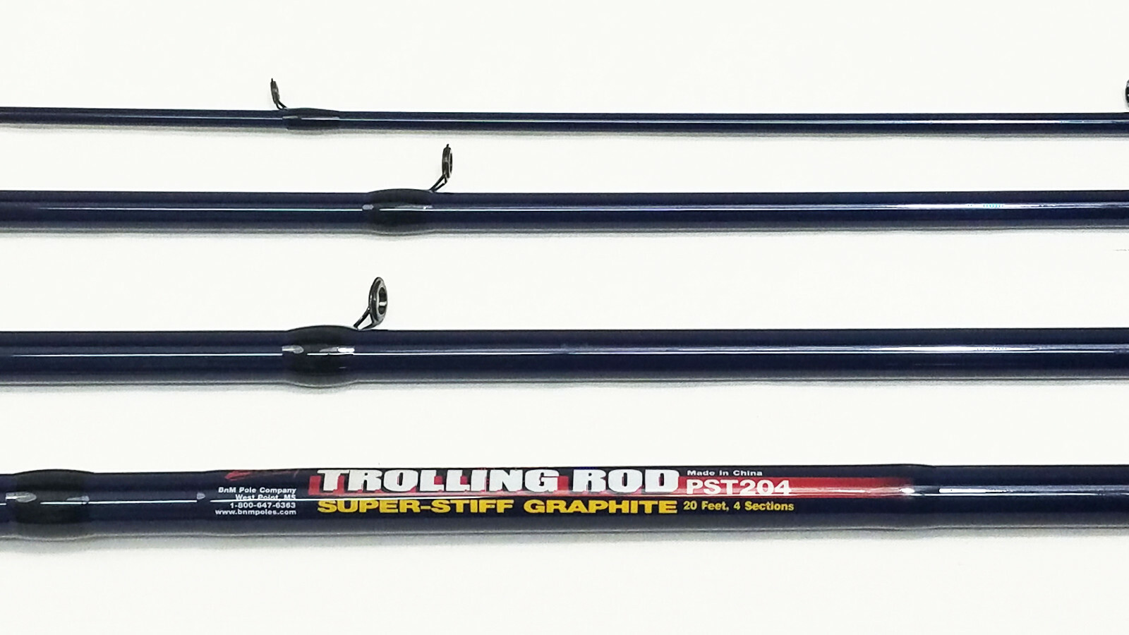 3ea BnM PRO STAFF TROLLING RODS, CRAPPIE POLE 20′ PST204n