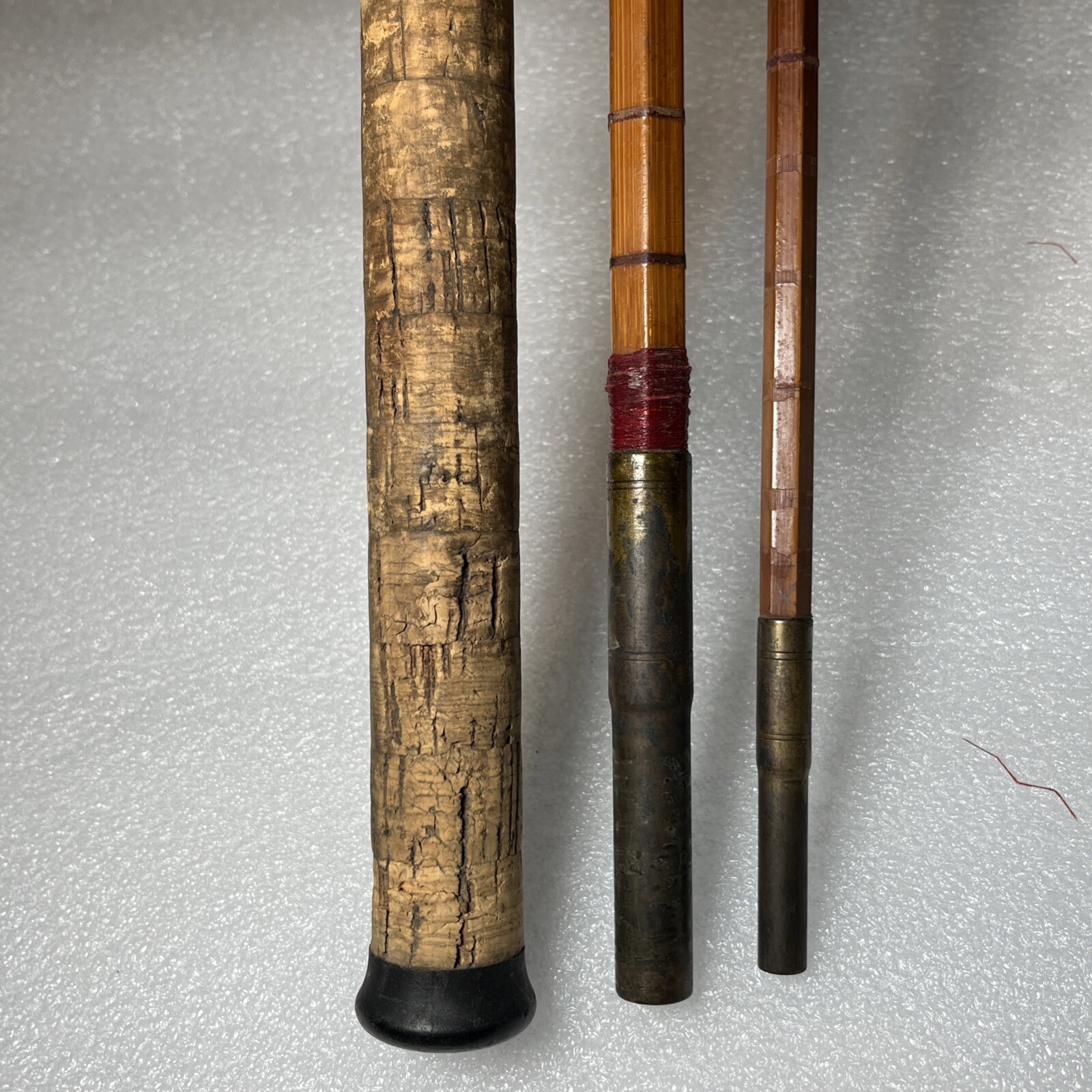 Vintage Noris Original 0211 Wood Fishing Pole 3 Sections 5’ Each Total 14’ 7”