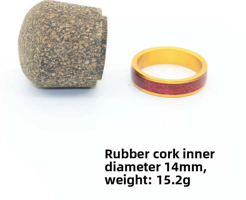Rubber Cork Tail Cap for Custom Fishing Rods with 27mm Outer Diameter Ring