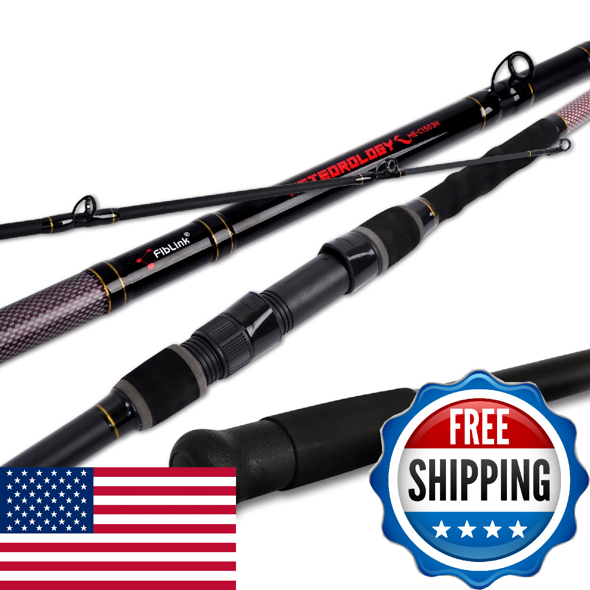 Fiblink Surf Fishing Rod 2 Piece/3 Piece/4 Piece Portable Travel Casting Rod